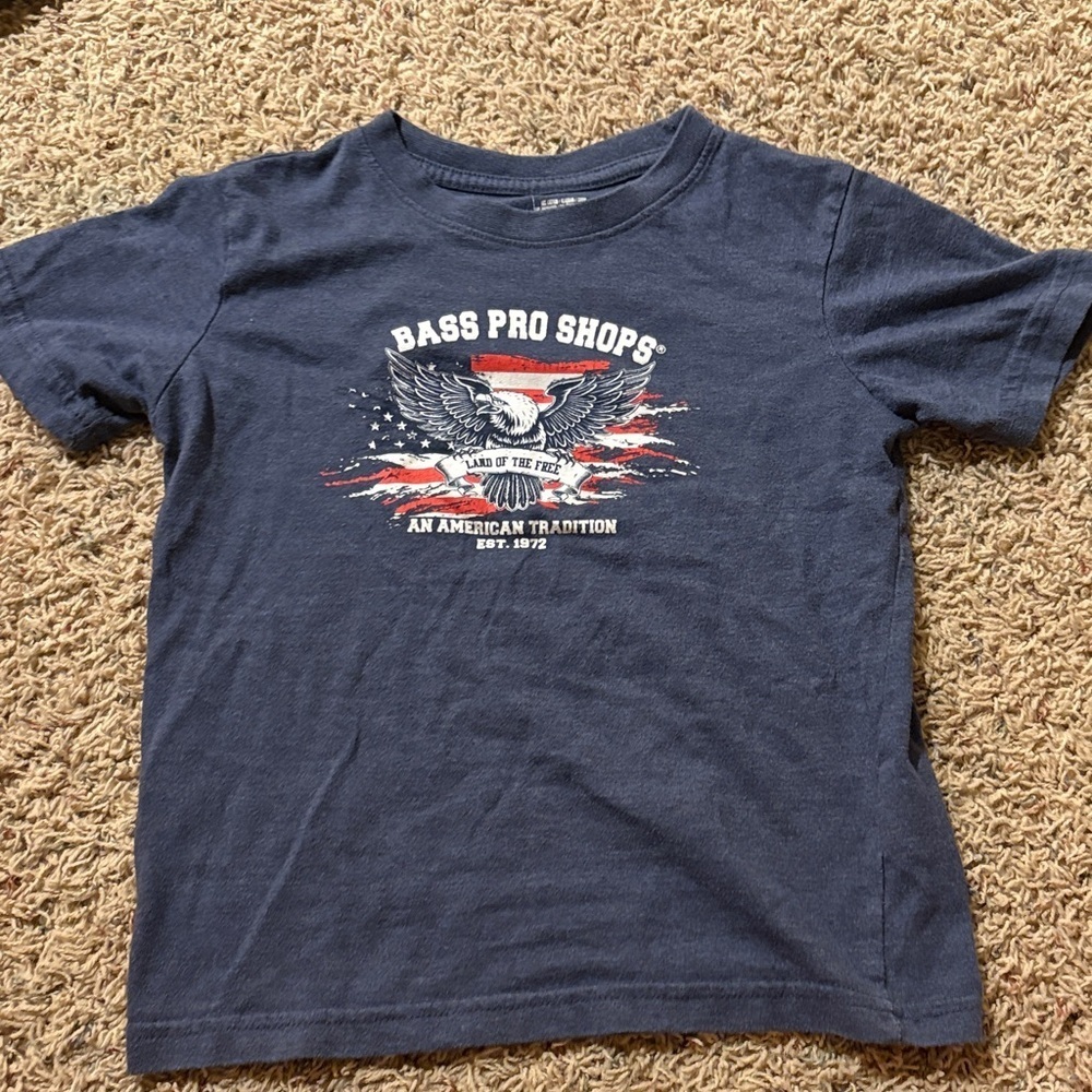Bass Pro Shops Kids Navy Blue Graphic Tee - Size S​​​